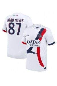 Paris Saint-Germain Joao Neves #87 Fotballdrakt Borte Klær 2024-25 Korte ermer